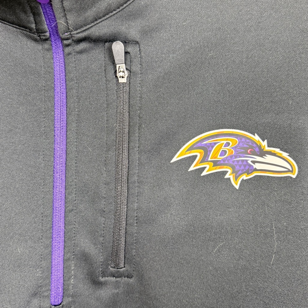 Women’s Black Quarter-Zip, Baltimore Ravens Jacket, large - Picture 3 of 5
